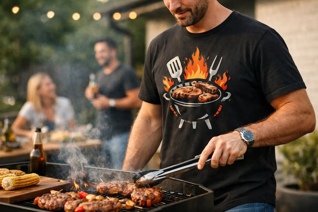 Grill Shirt mit Spruch - so wirkt es richtig