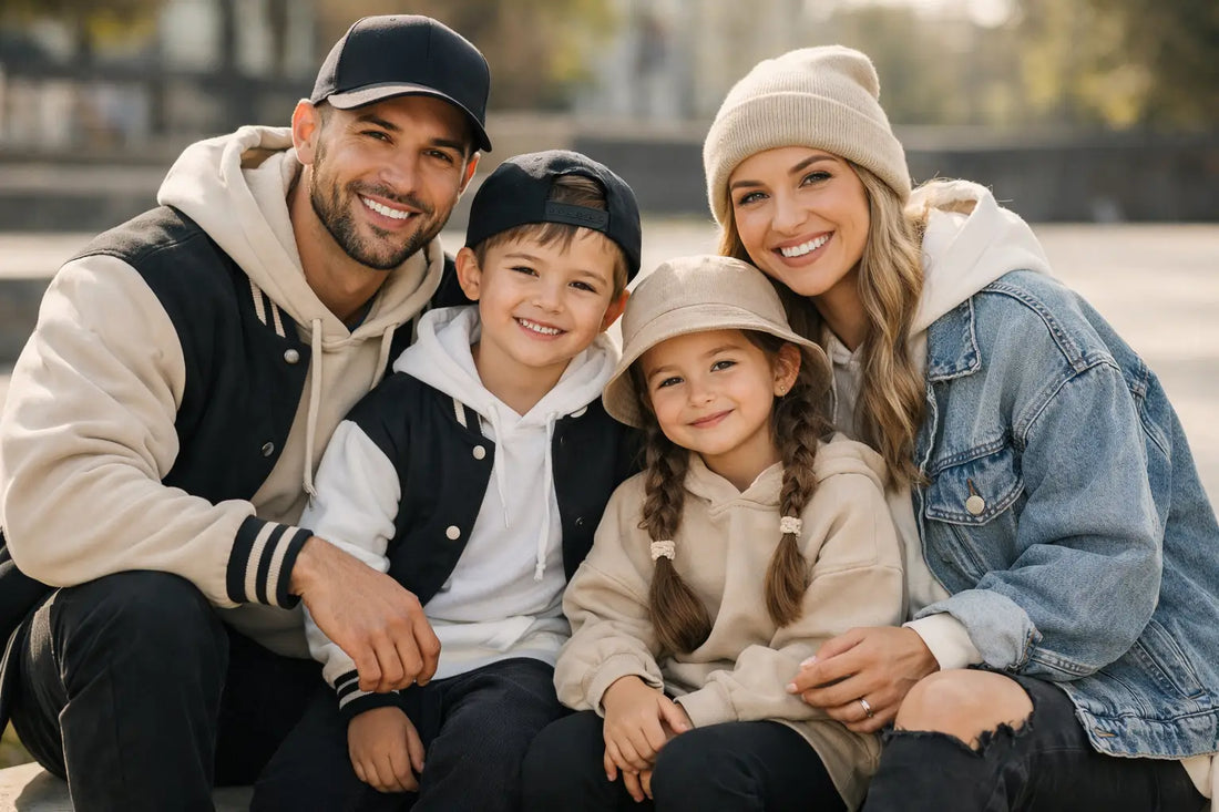 Streetwear für Familienfotos stylen leicht gemacht