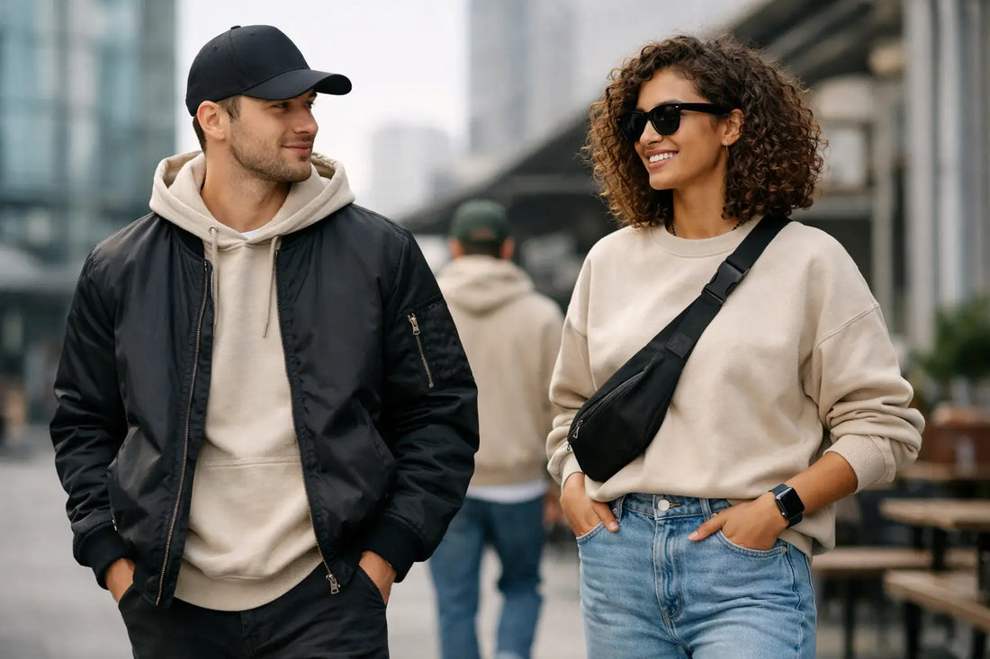 Beispiele für Alltags-Streetwear, die sitzen