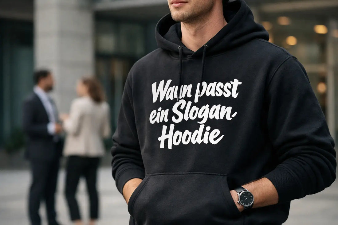 Wann passt ein Slogan-Hoodie wirklich?