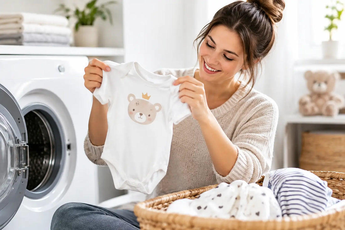 Babybodys mit Sprüchen waschen ohne Stress