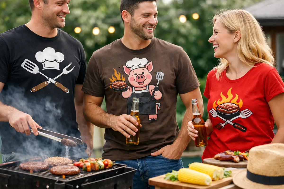 12 lustige Grill Shirts Ideen mit Statement