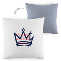 Onw Your Crown be a Queen Premium Deko-Kissen – Luxus Kissenbezug im Vintage-Pastell Look