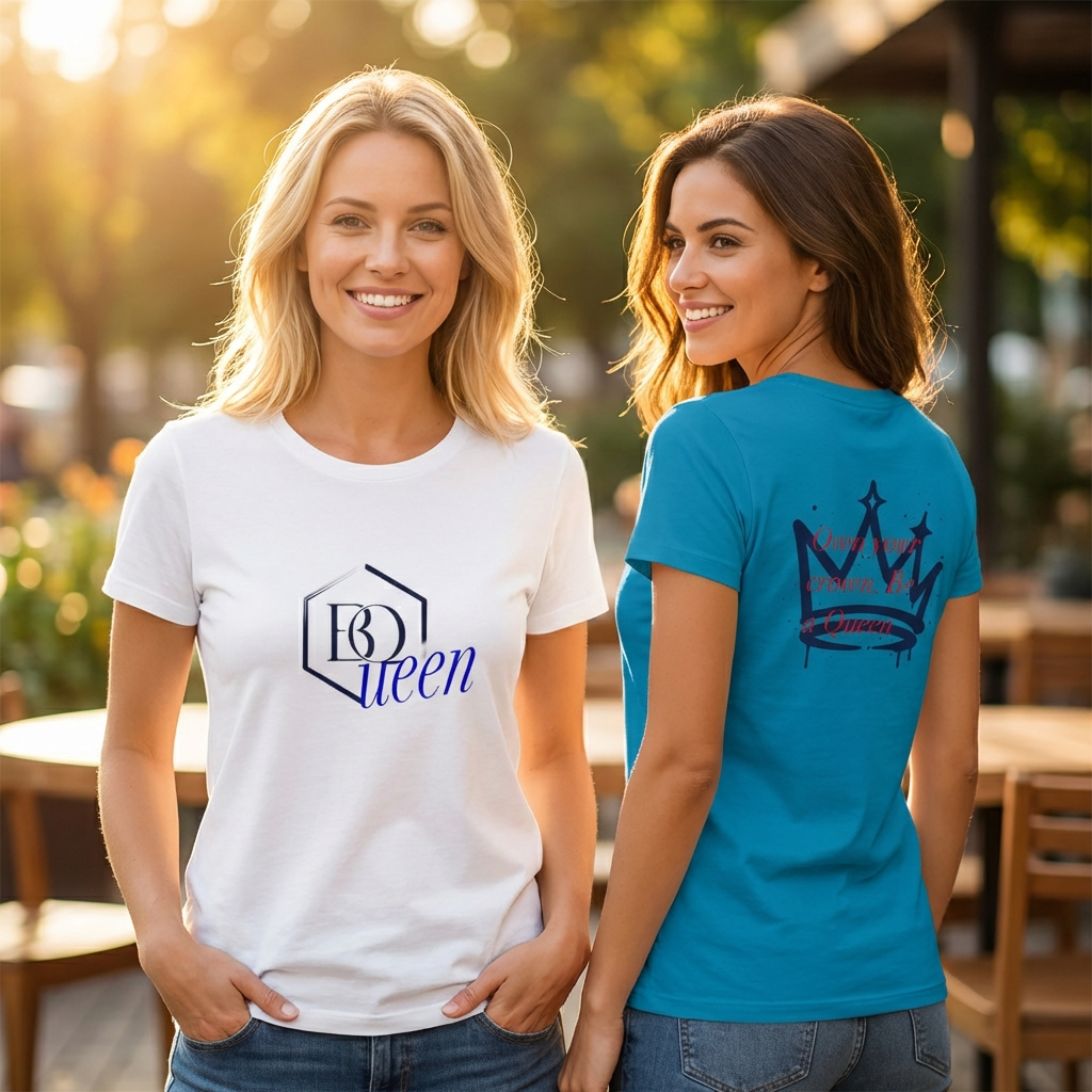 BQeen Damen Premium Bio T-Shirt – Femininer Medium Fit