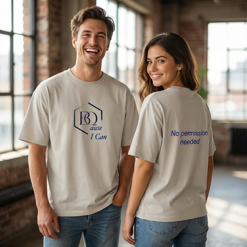 BQause I Can Oversize T-Shirt – Statement Streetwear | Front- & Backprint | Urban Premium Fit