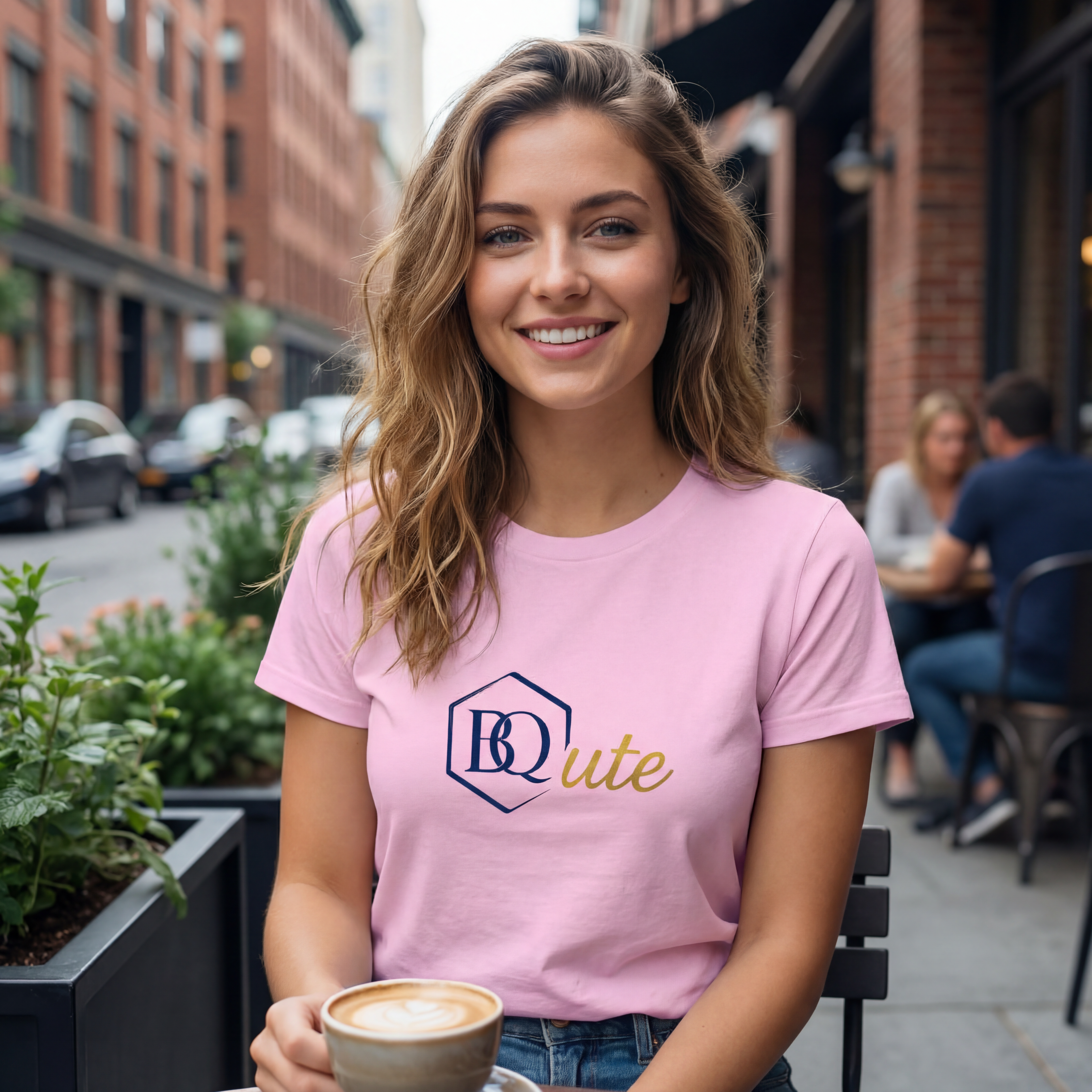 Damen T-Shirt BQute gold