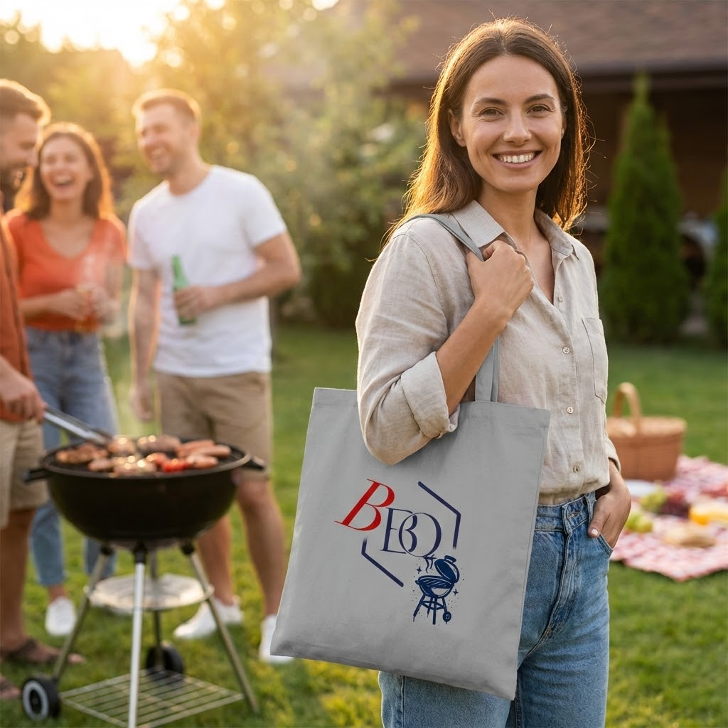 BQ BBQ Tote Bag – Baumwoll Stoffbeutel