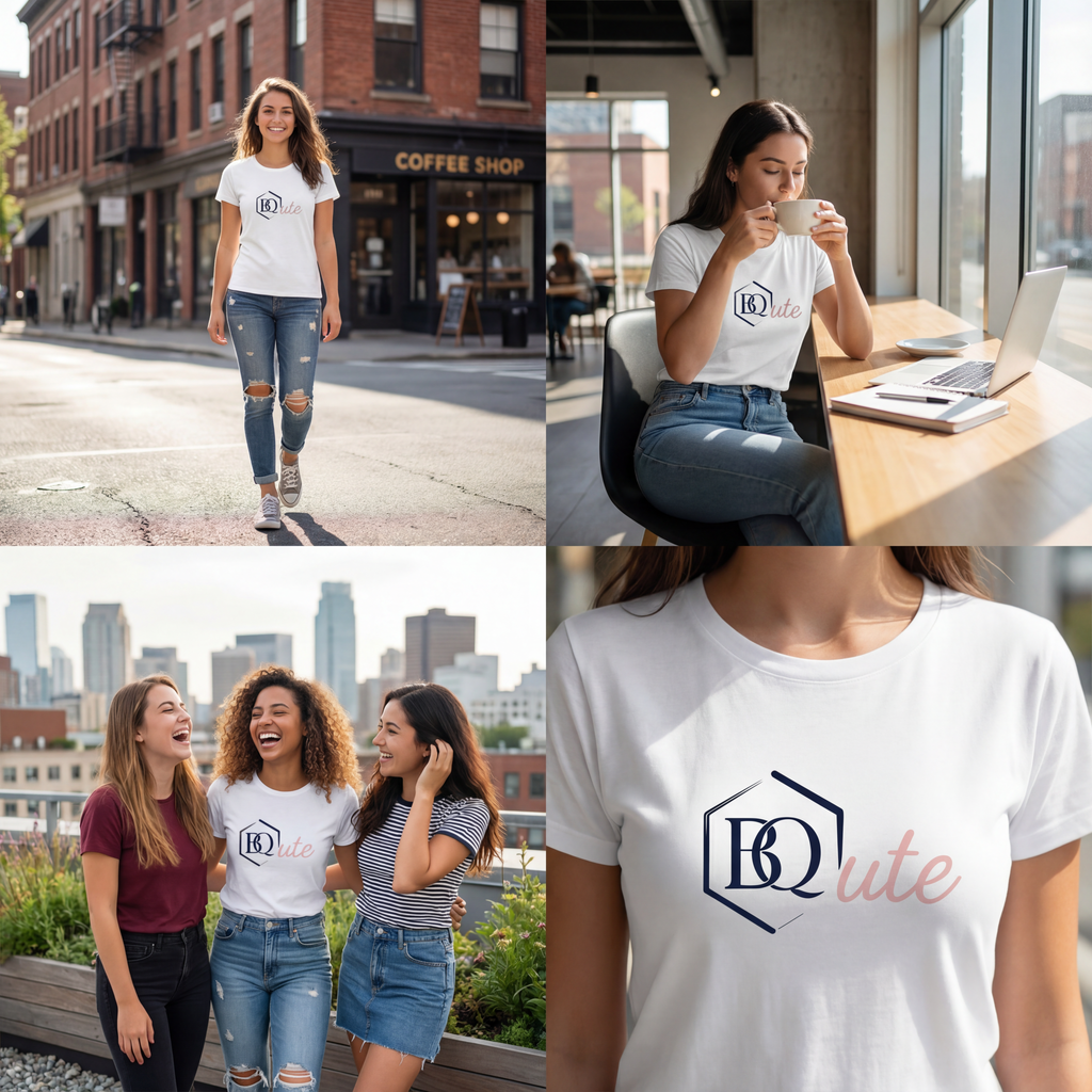 Damen Premium Bio T-Shirt BQute rose