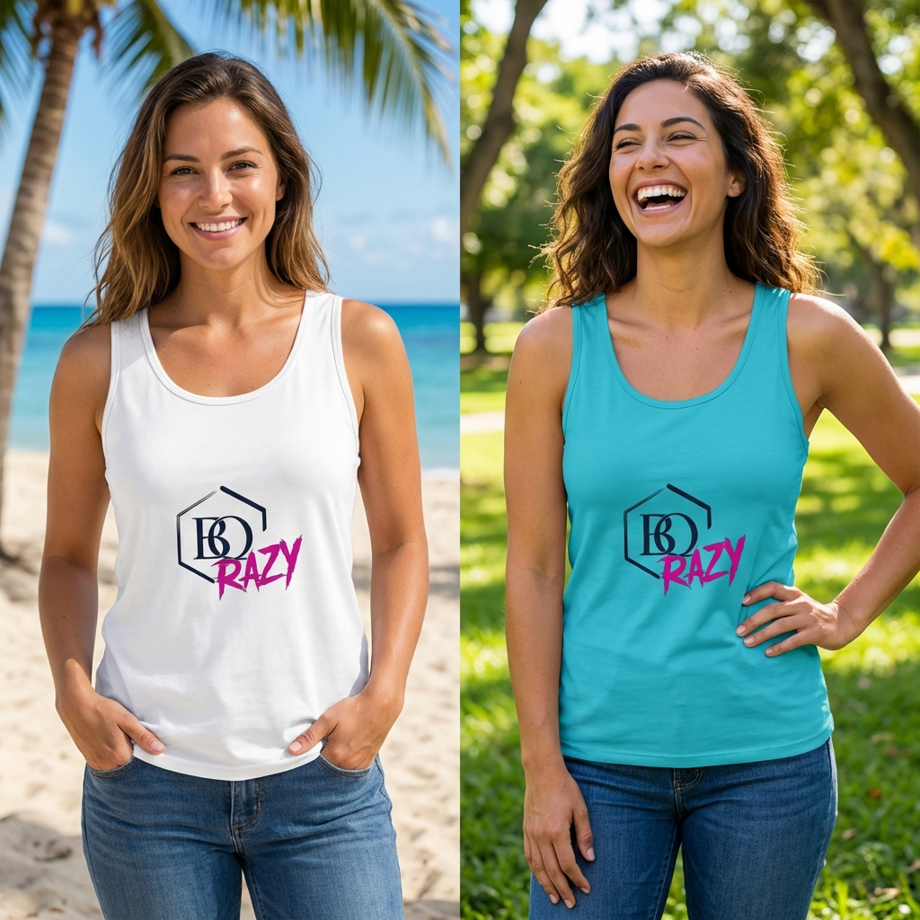 Damen Basic Tank Top BQrazy pink