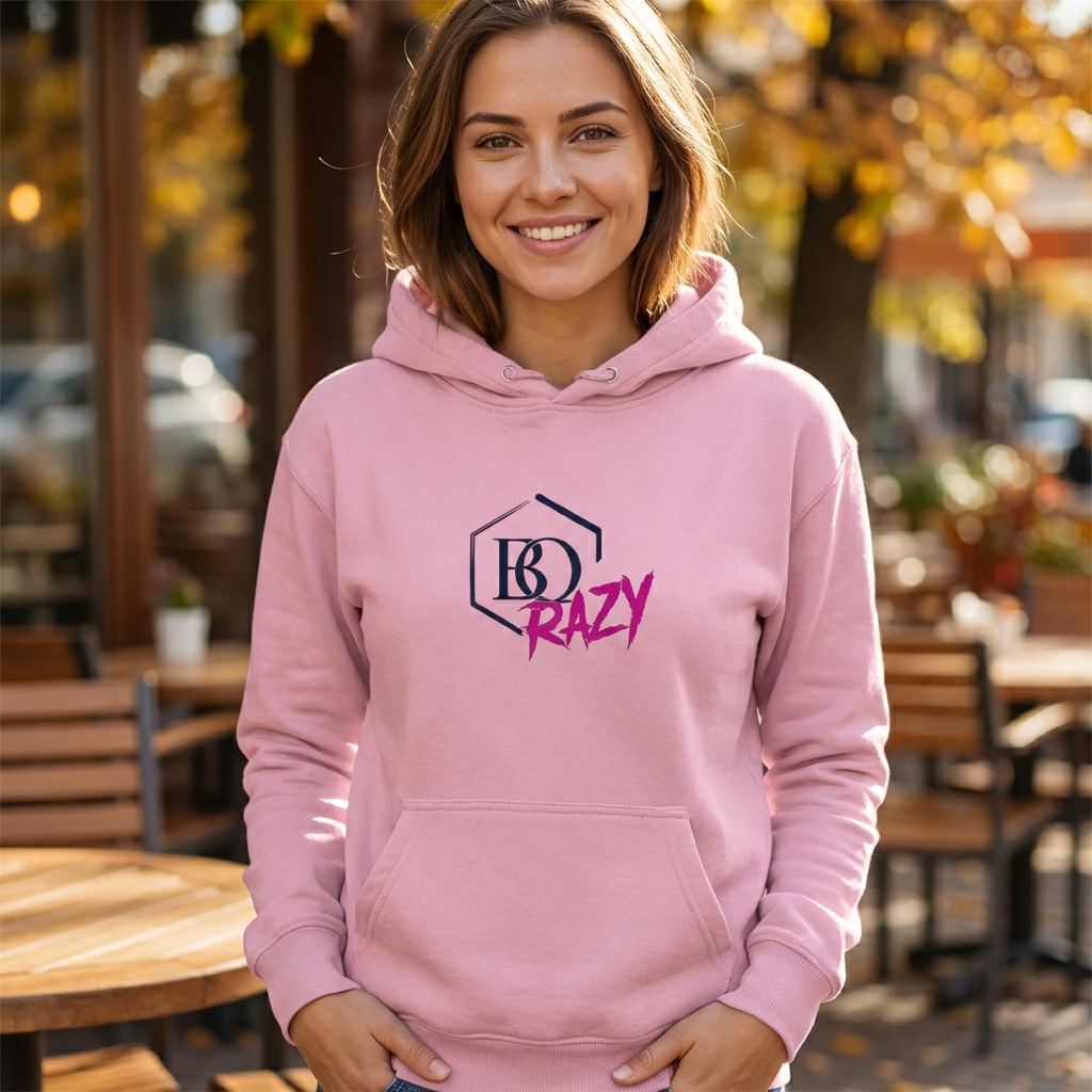 Damen Hoodie BQrazy pink