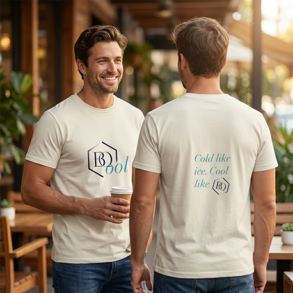 BQool Herren T-Shirt – Cold like Ice Cool like BQ