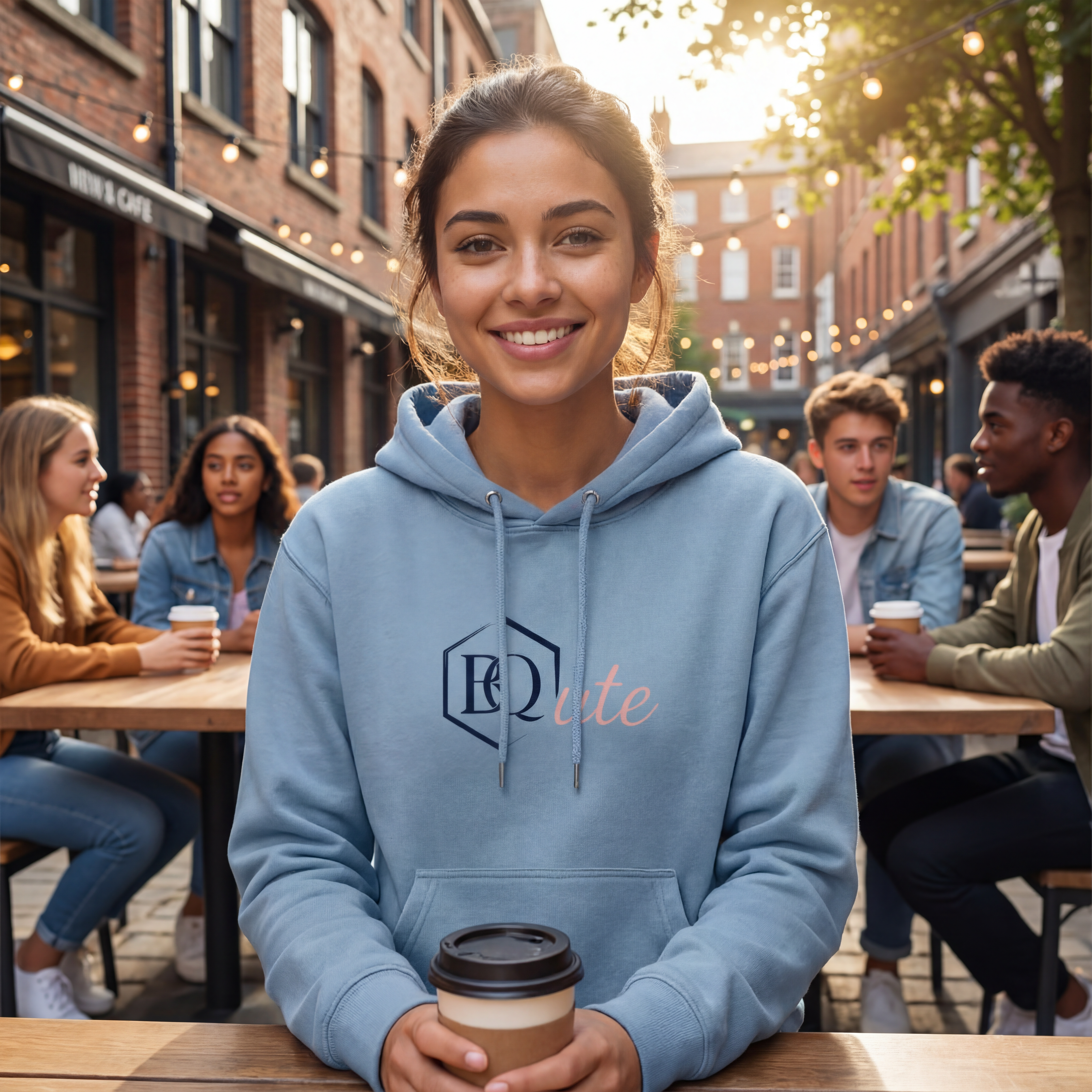 Damen Hoodie BQute rose