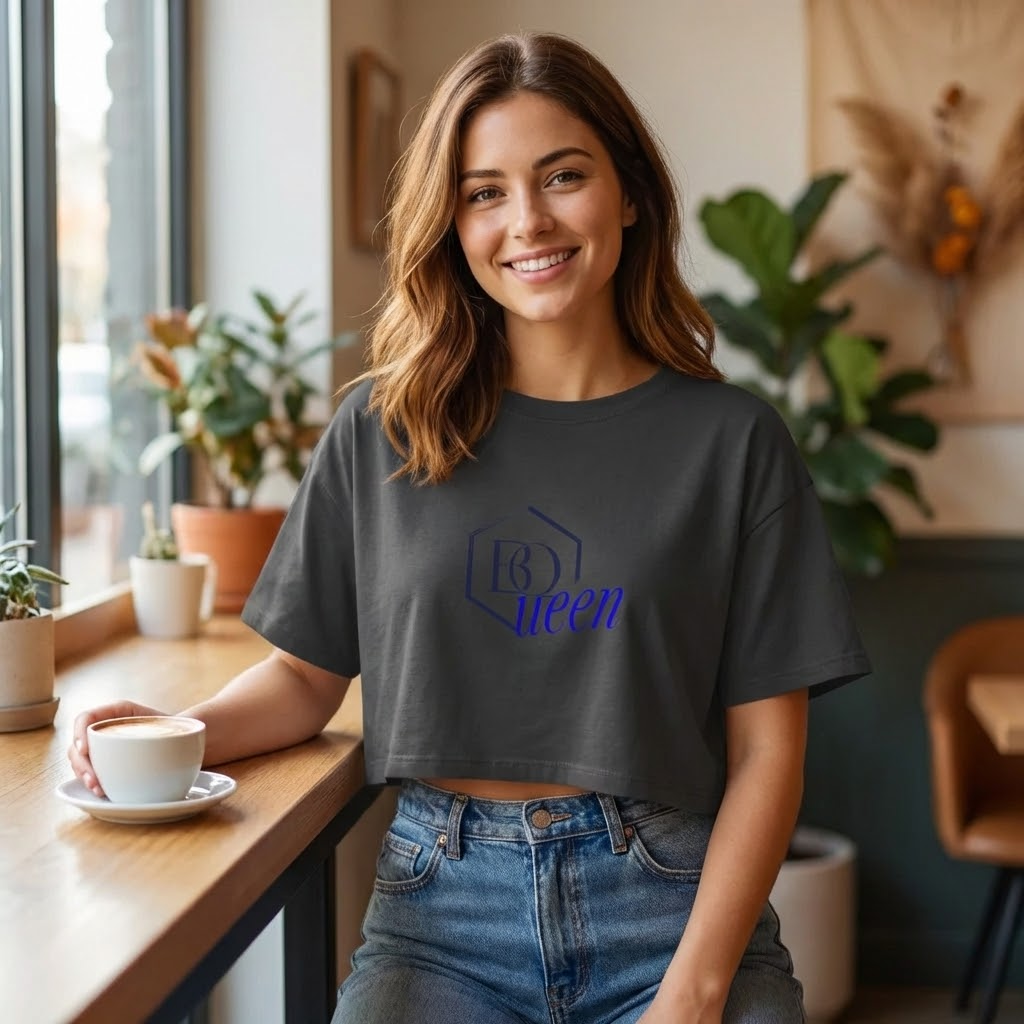 BQeen Damen Oversize Crop Top – Sommerliches Streetstyle Essential