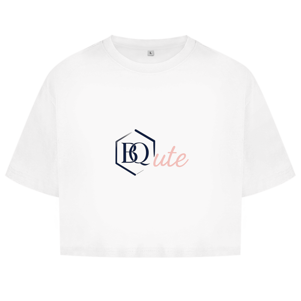 Damen Oversize Crop Top BQute rose