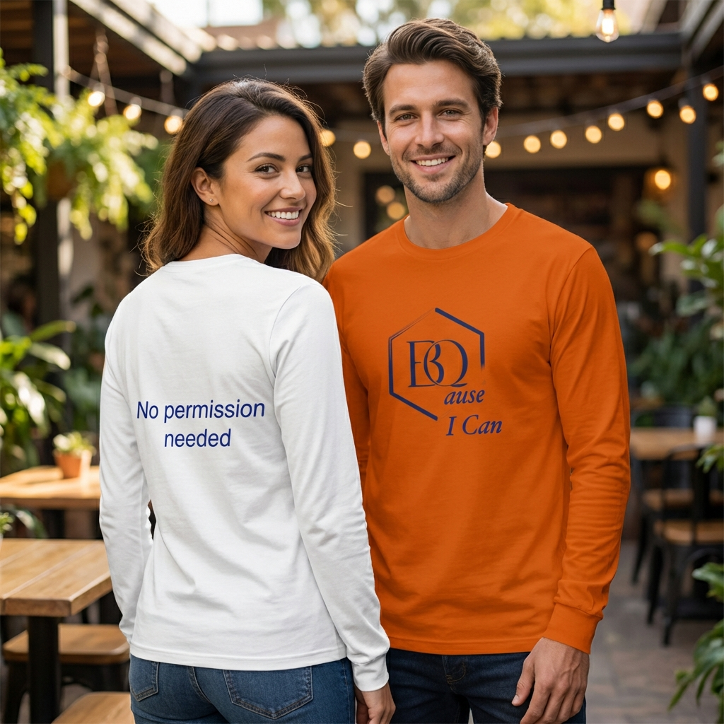 BQause I Can Unisex Longsleeve – Statement Langarmshirt | 100% Premium-Baumwolle & Front/Back Print