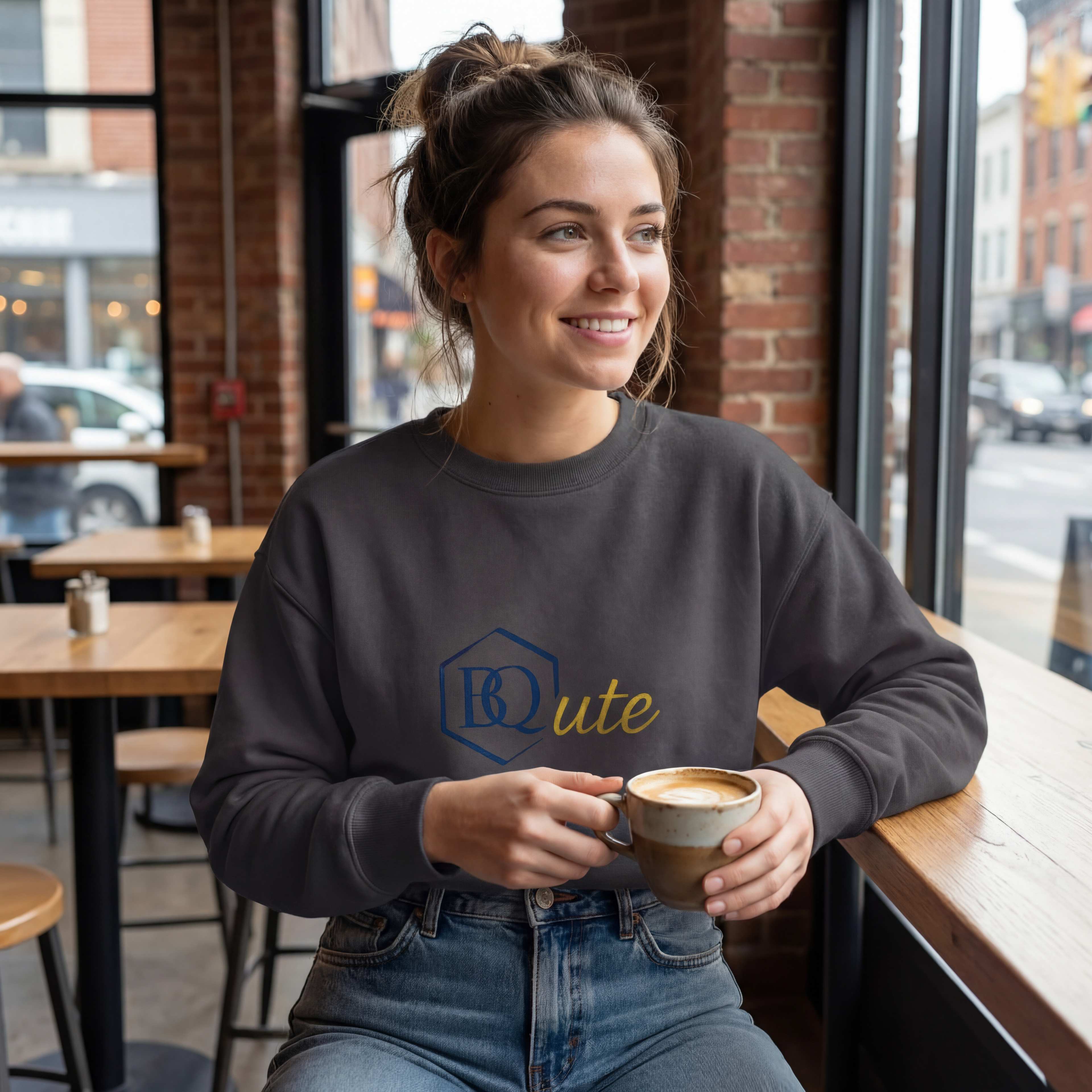 Damen Sweatshirt BQute gold